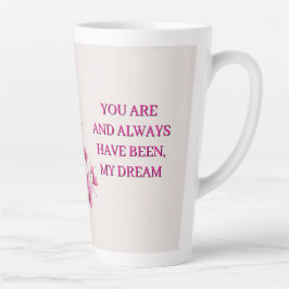 Caneca De Café Latte Buquê de Orquídea Rosa Com Flores Delicadas