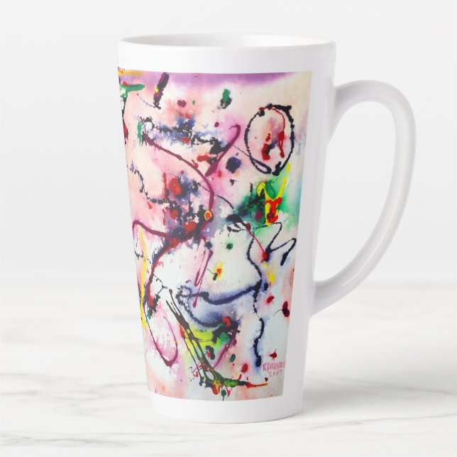 Caneca De Café Latte Burkay Rosada Rodopia ArtLatte Mug (Direita)