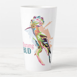 Caneca De Café Latte Burung HUD Pop art