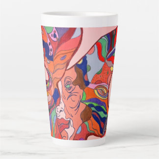 Caneca De Café Latte Butterfly Leaf Portrait Large Mug