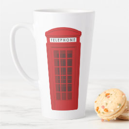 Caneca De Café Latte Cabine Telefônica
