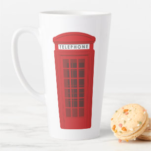 Caneca De Café Latte Cabine Telefônica