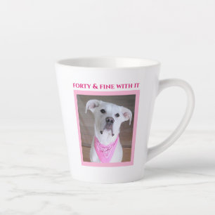 Caneca De Café Latte Cachorro Confiante E Bonito Com Olhos Solosos 40 R