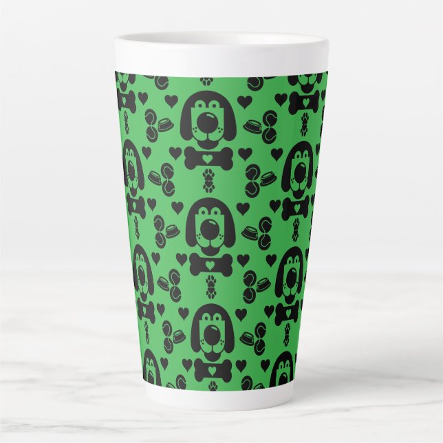 Caneca De Café Latte Cachorro Considerado Padrão (Frente)