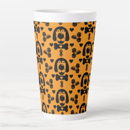 Caneca De Café Latte Cachorro Considerado Padrão