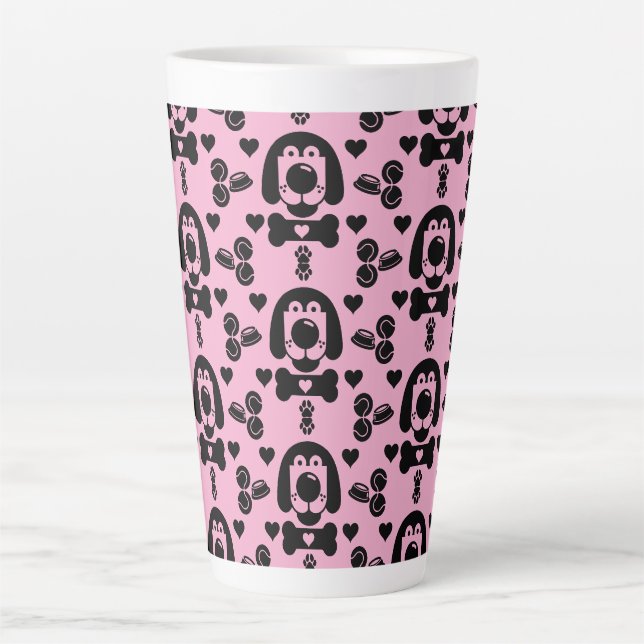 Caneca De Café Latte Cachorro Considerado Padrão (Frente)