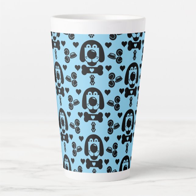 Caneca De Café Latte Cachorro Considerado Padrão (Frente)
