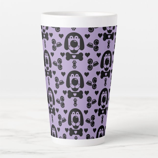 Caneca De Café Latte Cachorro Considerado Padrão (Frente)