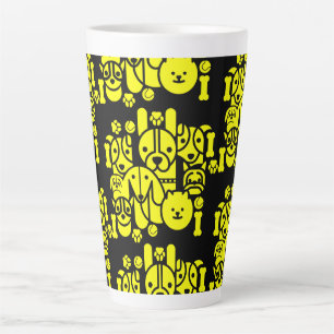 Caneca De Café Latte Cachorro Considerado Padrão