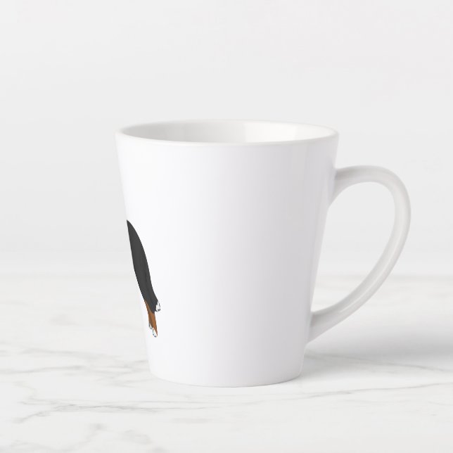 Caneca De Café Latte Cachorro da Montanha Bernese (Direita)