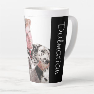 Caneca De Café Latte Cachorro Dalmático Cachorro Branco Bonitinho Preto