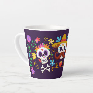 Caneca De Café Latte Cachorro de AÇÚCAR Halloween Lata de Café