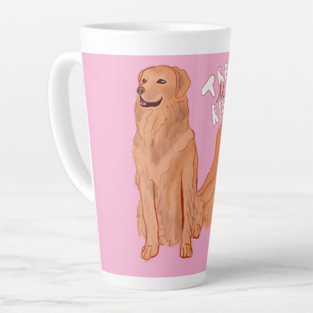 Caneca De Café Latte Cachorro de Cartoon Bonito (Ângulo esquerdo)