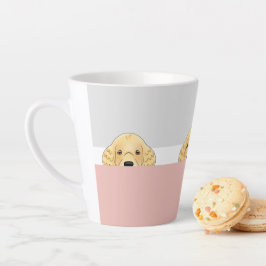 Caneca De Café Latte Cachorro de Retirador do Ouro "Peek a Boo" |