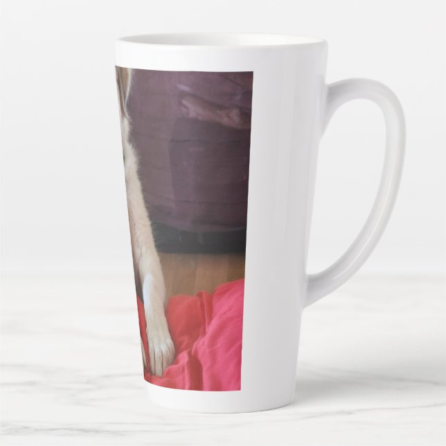 Caneca De Café Latte Cachorro Feliz! (Direita)