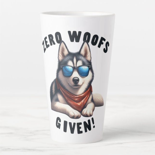Caneca De Café Latte Cachorro Husky Legal Zero Latidos Dados  (Frente)