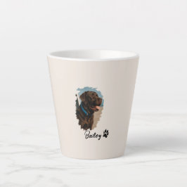 Caneca De Café Latte Cachorro Labrador de Chocolate Bonito - Bailey | P