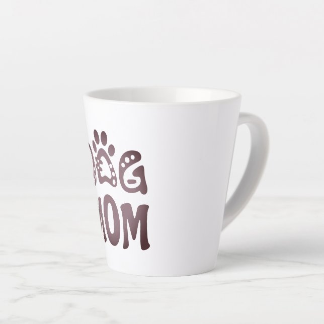 Caneca De Café Latte Cachorro Mãe (Ângulo direito)