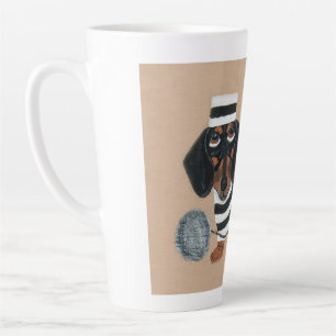 Caneca De Café Latte Cachorro-quente Preto e Marrom Ladrão de Guloseima