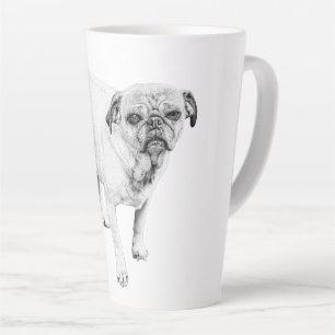 Caneca De Café Latte Cachorro Sombreado Suave para Manhãs Calmas e Rela
