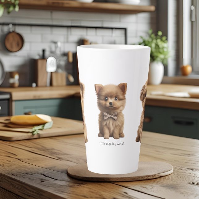 Caneca De Café Latte Cachorros Mais Pequenos 🐾 Mug 🐶 (Criador carregado)