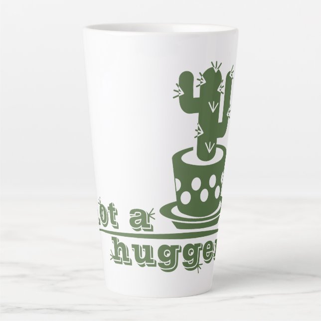 Caneca De Café Latte Cactos não é um cacto engraçado (Frente)