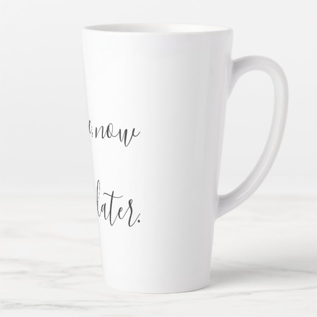 Caneca De Café Latte Café agora, Vinho depois (Direita)