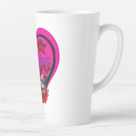 Caneca De Café Latte Café Amava Verdadeiro Amor Coração Rosa Personaliz