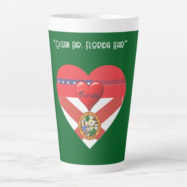Caneca De Café Latte  Café Chá Flórida Diversão (Frente)