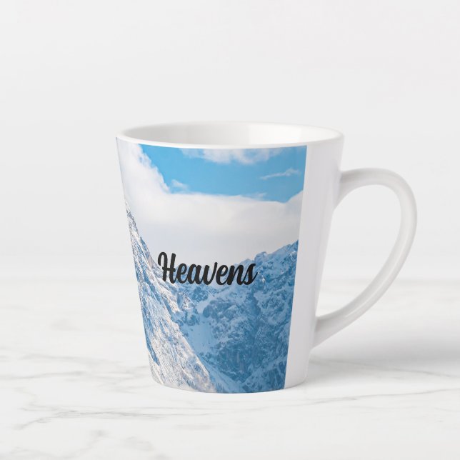 Caneca De Café Latte Café Chá Personalizado Celeiro Texto Azul (Direita)