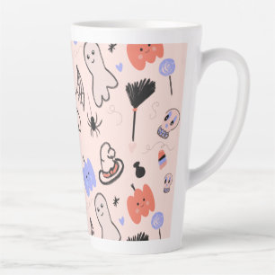 Caneca De Café Latte Café com Desenhos Temáticos Vintage de Halloween R