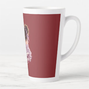 Caneca De Café Latte Café da Mamãe com Coqueiro Desarrumado — Estética