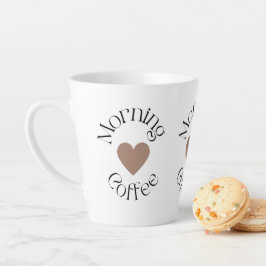 Caneca De Café Latte Café da Manhã Coração, Presente para Amantes de Ca