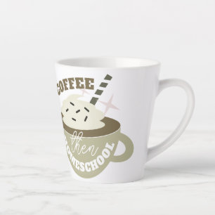 Caneca De Café Latte Café De Volta à Educação em Casa Pequeno