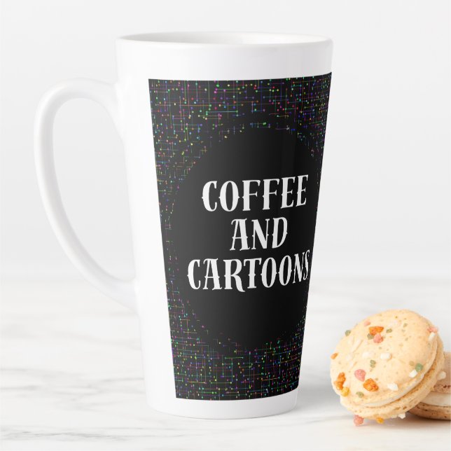 Caneca De Café Latte Café e Desenhos Animados (In Situ)