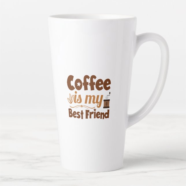 Caneca De Café Latte Café é meu melhor amigo (Direita)