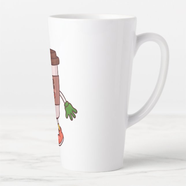 Caneca De Café Latte Café Engraçado (Direita)