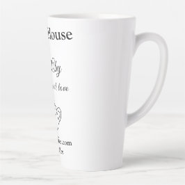 Caneca De Café Latte Café feito com amor adicionar texto site social