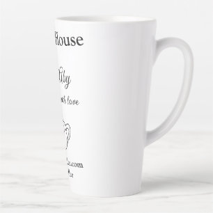Caneca De Café Latte Café feito com amor adicionar texto site social