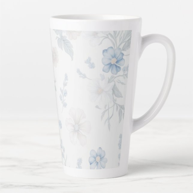 Caneca De Café Latte café floral (Direita)