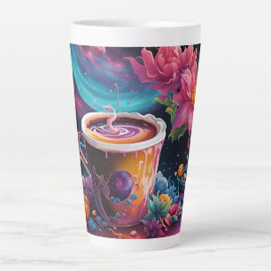 Caneca De Café Latte Café Galáxico do Jardim