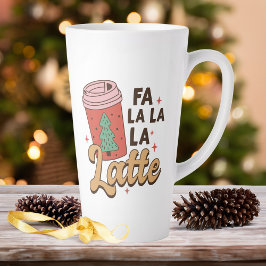 Caneca De Café Latte Café Lover Natal Fa La La Holiday