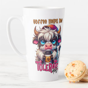 Caneca De Café Latte Café Me Ajuda a Tolerar Idiotas
