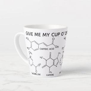 Caneca De Café Latte Café Molecules Cup O'Chemicals Latte Personalizada