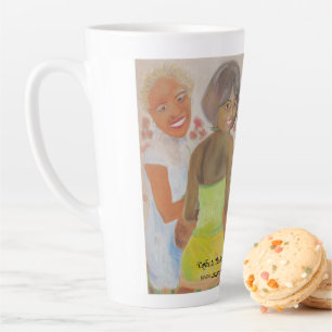 Caneca De Café Latte "Café No Jardim" Latte Mug