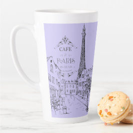 Caneca De Café Latte Cafe Paris Latte Mug