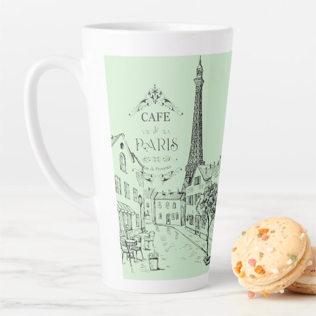Caneca De Café Latte Cafe Paris Latte Mug (In Situ)