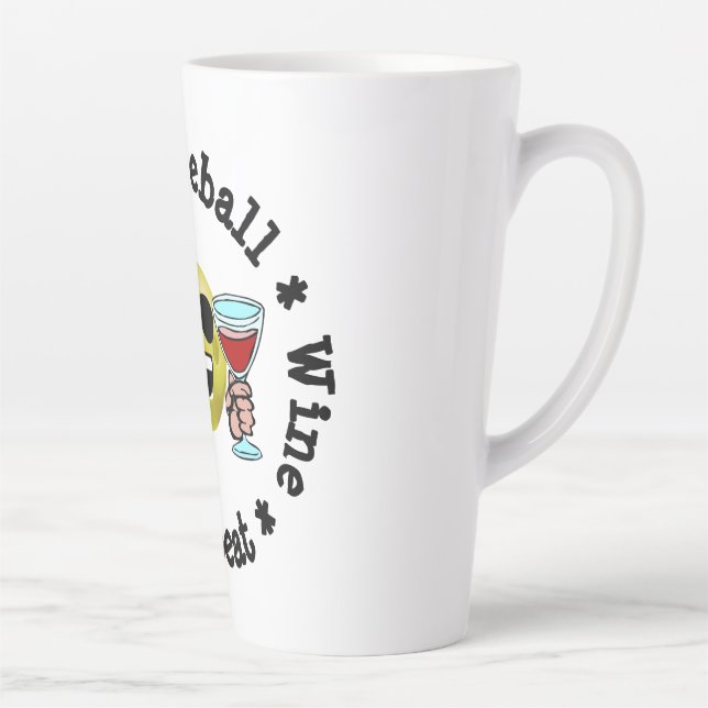Caneca De Café Latte Café, Pickleball, Vinho, Repetir Viciado em Pickle (Direita)