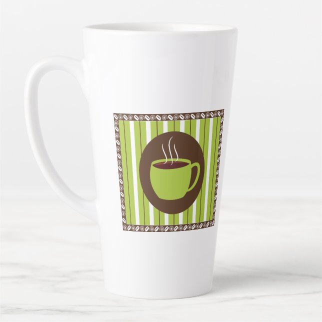 Caneca De Café Latte Café Pinstripe (Esquerda)