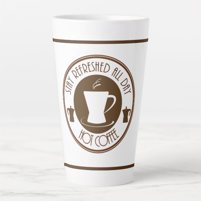 Caneca De Café Latte Café quente atualizado (Frente)